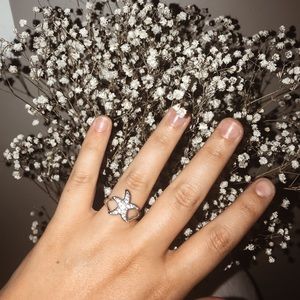 Sterling Silver Starfish Ring